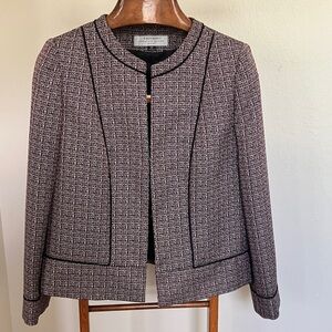 Tahari Black and White Tweed Blazer